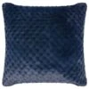 B&M Waffle Faux Fur Cushion - Navy -B&M 373085 waffle faux fur cushion navy