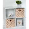 B&M Metallic Storage Cubes 2pk - Blush -B&M 374344 2pk blush metallic storage cubes
