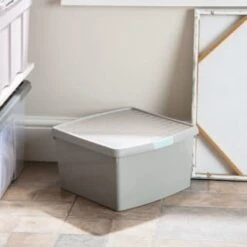 B&M Waffle Clip Box 25.5L - Grey -B&M 375472 grey 25 5l waffle clip box 4