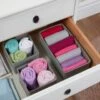 B&M Set Of 3 Fabric Storage Trays - Grey -B&M 376718 set of 3 storage tray