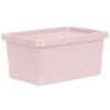 B&M Storage Box With Lid 11L - Dusty Pink -B&M 377033 11l storage box dusty pink 3