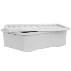 B&M Under Bed Storage Box 32L - Grey -B&M 377037 under bed storage box 32l grey 3