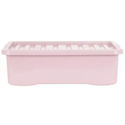 B&M Under Bed Storage Box 32L - Dusty Pink 9 B&M Under Bed Storage Box 32L - Dusty Pink -B&M 377038 under bed storage box 32l dusty pink