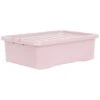 B&M Under Bed Storage Box 32L - Dusty Pink -B&M 377038 under bed storage box 32l dusty pink 3