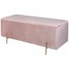 B&M Ottoman With Legs - Blush 1 B&M Ottoman With Legs - Blush -B&M 378065 blush ottoman with legs