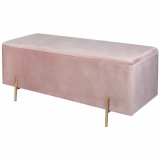 B&M Ottoman With Legs - Blush 3 B&M Ottoman With Legs - Blush