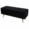 B&M Ottoman With Legs - Black -B&M 378066 black ottoman with legs