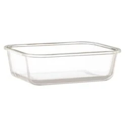 B&M Rectangular Glass Food Container With Bamboo Lid 8 B&M Rectangular Glass Food Container With Bamboo Lid -B&M 378623 regular glass food container