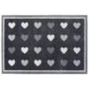 B&M Eco Flex Doormat - Hearts -B&M 379095 eco flex doormat 50x75cm grey hearts