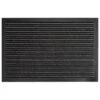 B&M Large Printed Magic Doormat - Black & Grey Stripe -B&M 379103 large magic doormat 60x90cm printed black and grey stripe