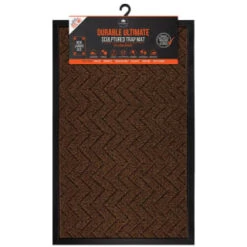 B&M Ultimate Trap Mat 55 X 85cm - Brown -B&M 379122 durable ultimate sculpted trap mat 55x85cm brown