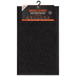 B&M Ultimate Trap Mat 45 X 75cm - Black -B&M 379124 durable ultimate sculpted trap mat 45x75cm black