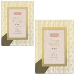 B&M Harmony Glass Photo Frame 4 X 6" - Gold -B&M 380067 380068 harmony glass photo frame main 2