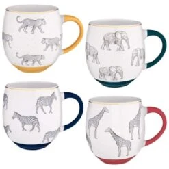 B&M Animal Print Dip Mug - Elephant -B&M 380109 380110 380111 380112 animal mug main
