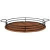 B&M Black Wire & Wood Serving Tray -B&M 380186 black wire and wood serving tray 2