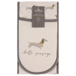 B&M Sausage Dog Double Oven Glove -B&M 380216 double oven glove hello sausage