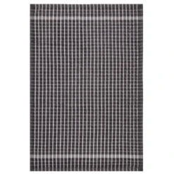 B&M Grey Check Tea Towels 3pk -B&M 380305 3pk check tea towels grey 4