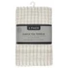 B&M Check Tea Towels - Sage 3pk -B&M 380309 3pk check tea towels sage