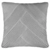 B&M Pleated Cushion - Silver -B&M 380360 silver pleated cushion1