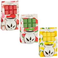 B&M Oil Burner & Wax Melt Set - Watermelon -B&M 380472 380475 380478 oil burner wax melt set group