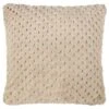 B&M Waffle Faux Fur Cushion - Natural -B&M 380491 waffle faux fur cushion natural
