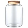 B&M Homestead Large Airtight Glass Jar With Acacia Lid -B&M 380521 airtight glass jar large