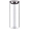 B&M Large Glass Cannister With Stainless Steel Lid -B&M 380548 glass cannister large 2