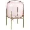 B&M Pink Candle Holder On Stand -B&M 380584 pink candle holder on stand