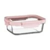 B&M Pink Glass Food Container - Medium -B&M 380660 glass food container pink medium 2