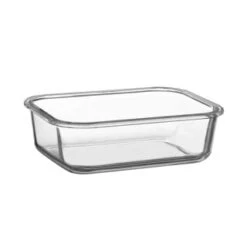 B&M Green Glass Food Container - Medium -B&M 380663 glass food container green medium