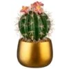 B&M Lush Paradise Cactus In Gold Pot -B&M 380714 cactus in gold pot