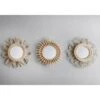 B&M Rattan Mirror 3pk 1 B&M Rattan Mirror 3pk -B&M 380927 set of 3 rattan mirror