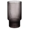 B&M Urban Paradise Smokey Ribbed Glass Tumbler - Grey -B&M 380933 smoked grey ribbed tumbler