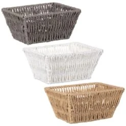 B&M Syros Mini Wicker Basket - Natural -B&M 381905 381906 381907 syros mini basket main 1