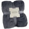 B&M Waffle Throw - Dark Slate 1 B&M Waffle Throw - Dark Slate -B&M 383152 supersoft waffle throw dark slate