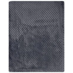 B&M Waffle Throw - Dark Slate -B&M 383152 supersoft waffle throw dark slate 2