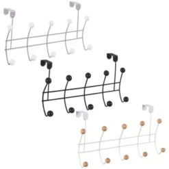 B&M 10 Ball Overdoor Hooks - Silver -B&M 383570 10 ball overdoor hooks main