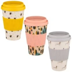 B&M Travel Coffee Cup - Animal Print -B&M 383588 travel mug group