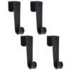 B&M Velvet Overdoor Hooks 4pk - Black 2 B&M Velvet Overdoor Hooks 4pk - Black -B&M 383665 4 velvet non slip over door hooks black 2