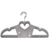 B&M Velvet Heart Shaped Hangers 8pk - Grey
