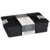 B&M Set Of Three Storage Baskets - Black -B&M 384207 3pk storage boxes black