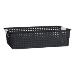 B&M Set Of Three Storage Baskets - Black -B&M 384207 3pk storage boxes black 4