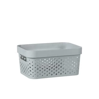 B&M Medium Rectangular Spot Storage Basket - Grey 3 B&M Medium Rectangular Spot Storage Basket - Grey