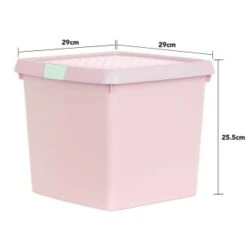 B&M Waffle Clip Box Storage Cube 14L - Dusty Pink -B&M 384965 dusky pink 14l waffle clip box cube 2