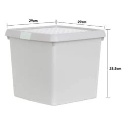 B&M Waffle Clip Box Storage Cube 14L - Grey -B&M 384966 grey 14l waffle clip box cube 3