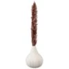 B&M Pink Pampas In Ribbed Vase -B&M 387522 pink pampas in ribbed vase