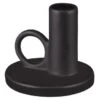 B&M Ceramic Dinner Candle Holder -B&M 387555 dinner candle holder black