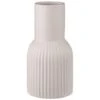 B&M Cream Ribbed Vase -B&M 387561 cream ribbed vase