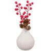 B&M White Vase With Berries -B&M 387581 white vase with berries