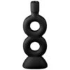B&M Dinner Candle Holder - Black -B&M 387583 dinner candle holder black2
